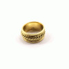Ring Size - 8 Brass Spinner Ring V - BSPR998 18K Gold Plated Brass Fidget Rings Chunky Wide Band & Wire Spinner Ring